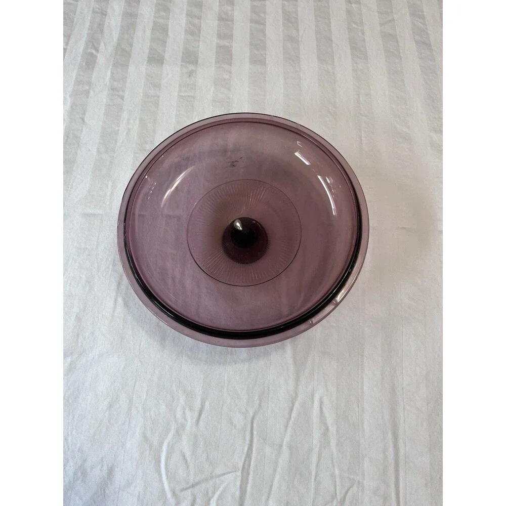 Vtg Visions Cranberry Glass Replacement Lid V2.5C 8.5” 2.5L Pot Pan Cover Pyrex